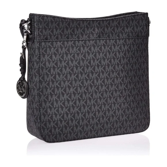 MICHAEL KORS Crossbody Bag Signature Jet Set Messenger Black AUTHENTIC - Picture 2 of 12